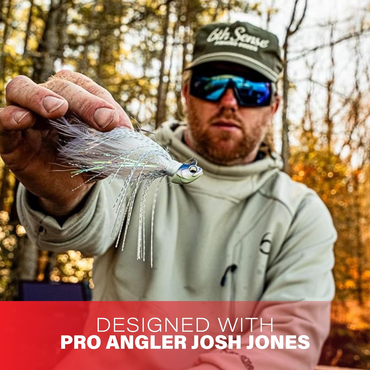 6th Sense – Flock Hair Jig – Hand-Tied Hair Jig – Bass Fishing – Designed with Josh Jones