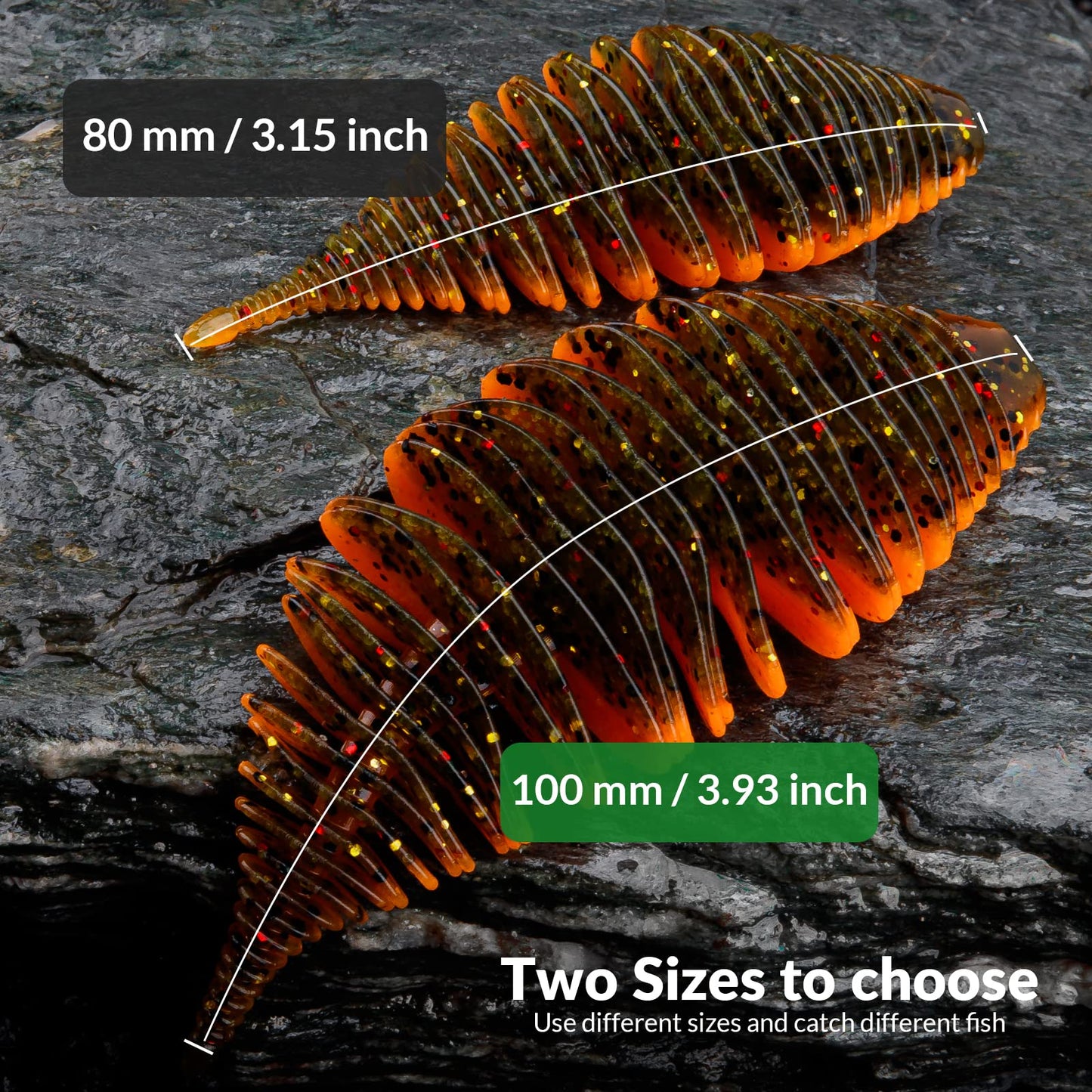 THKFISH Soft Swimbait 5/6 PCS or 15/18 PCS Soft Plastic Fishing Lures Bass Lures Swim Baits Lures for Bass Fishing Worms for Bass