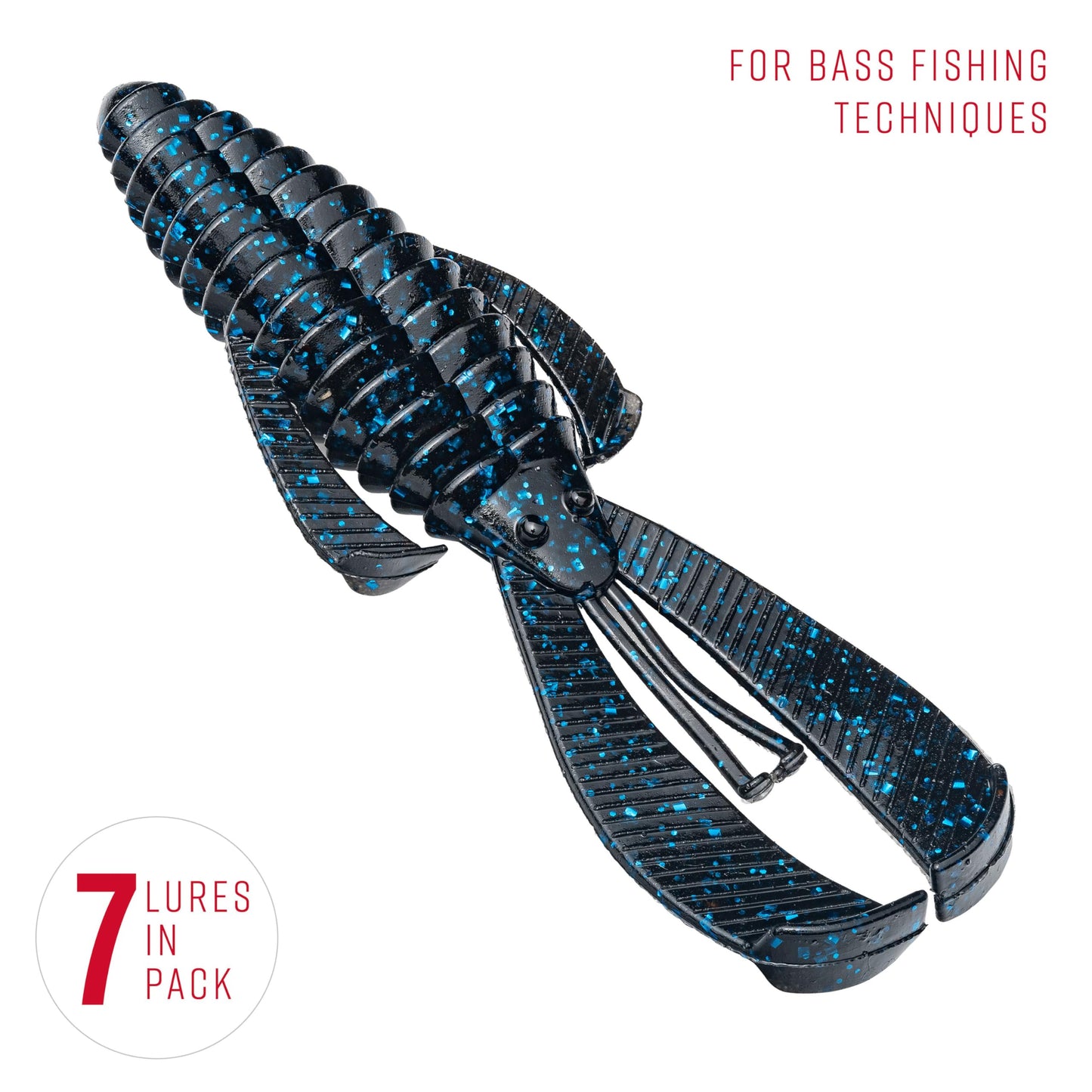 Strike King Rage Bug Fishing Lure, Soft Plastic Grub, Unique Design, Subtle Action
