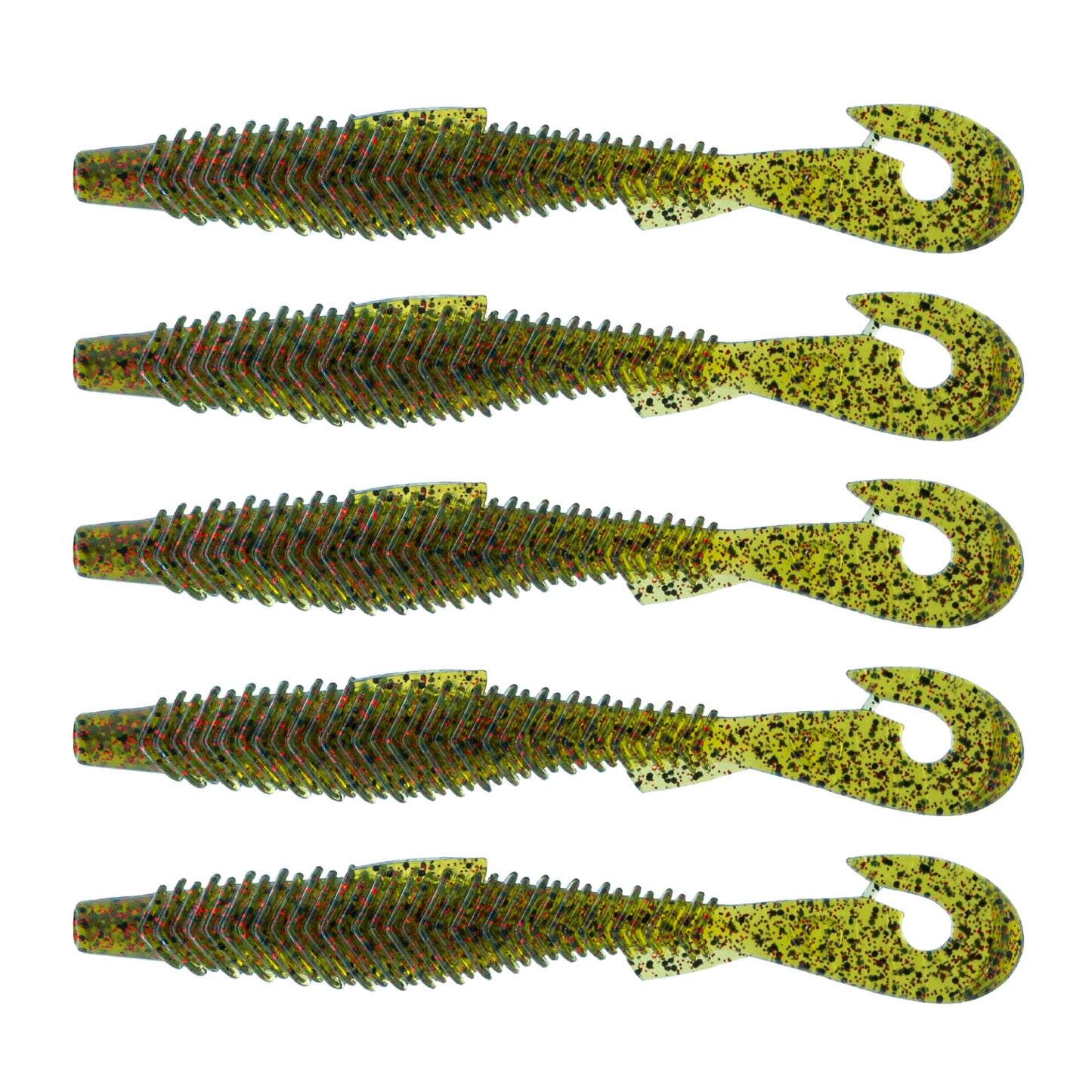 6th Sense – Judge 5.9 – Soft Plastic Swimbait Worm – Bass Fishing – Ribbed Body Thump Tail (5 per Pack)
