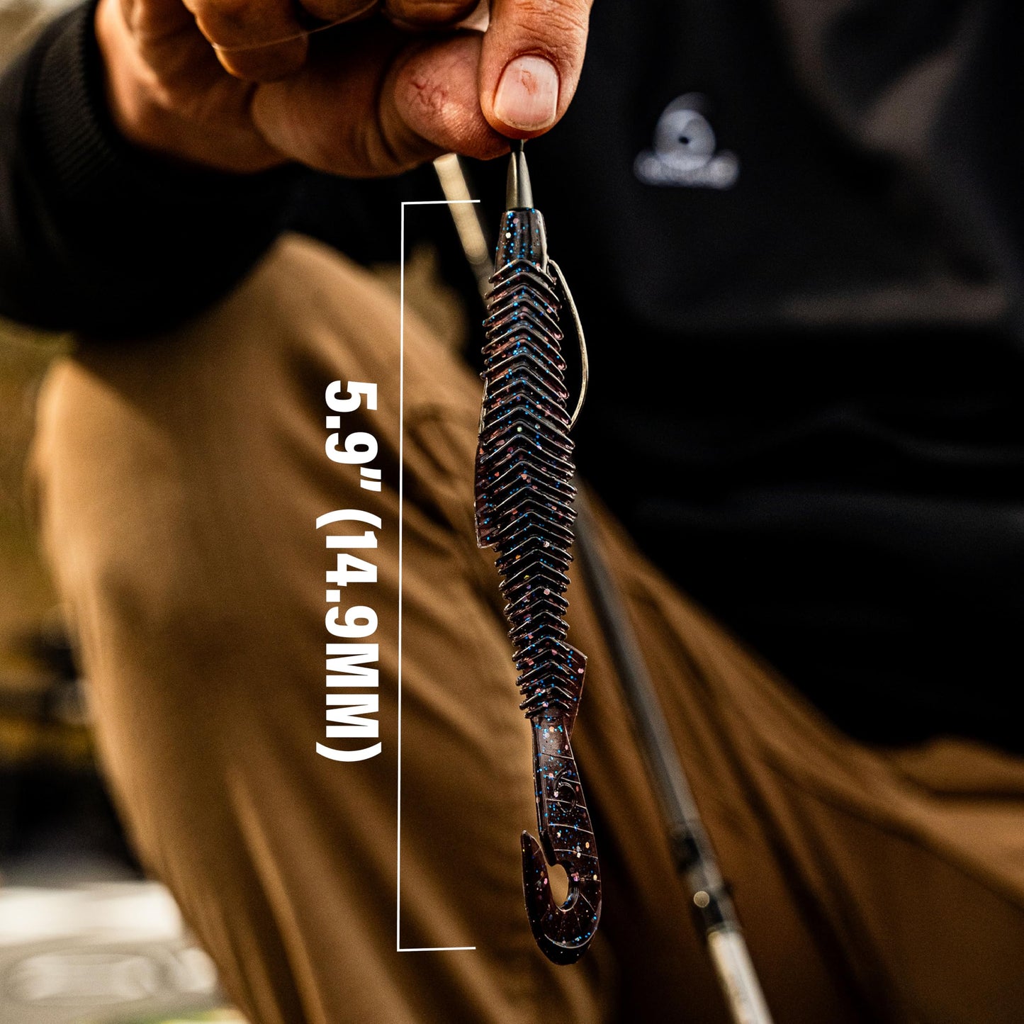 6th Sense – Judge 5.9 – Soft Plastic Swimbait Worm – Bass Fishing – Ribbed Body Thump Tail (5 per Pack)