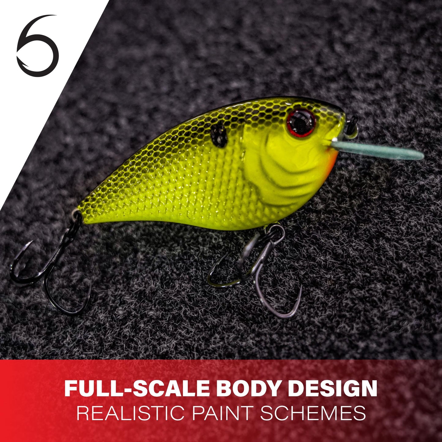 6th Sense Flat Finesse F4 Crankbait – Great Castability with Tight Wobble Action, Internal Weight Transfer for Long Distance Casting, and Circuit Board Bill