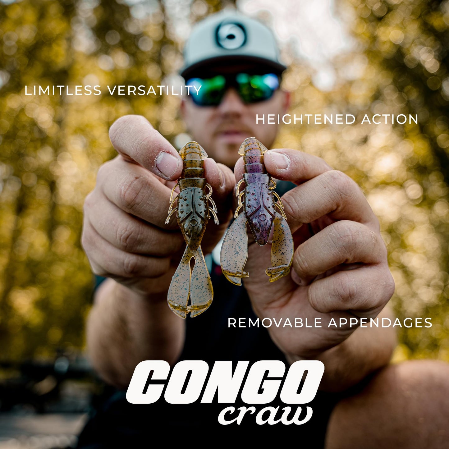 6th Sense – Congo Craw 3.8" – Creature Bait – Bass Fishing – Customizable Appendages (5 per Pack) Made in The USA