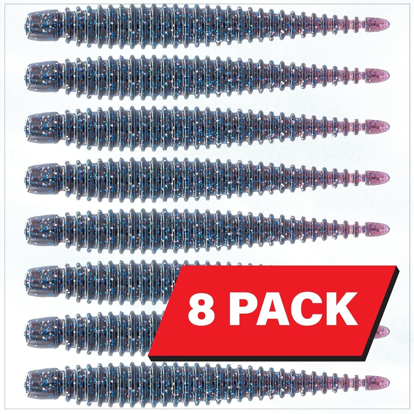 6th Sense – Boosa Ned 3.3 – Finesse Ned Worm – Bass Fishing – Ribbed Body Shimmy Tail – Divine Ned Jig Heads - Made in The USA