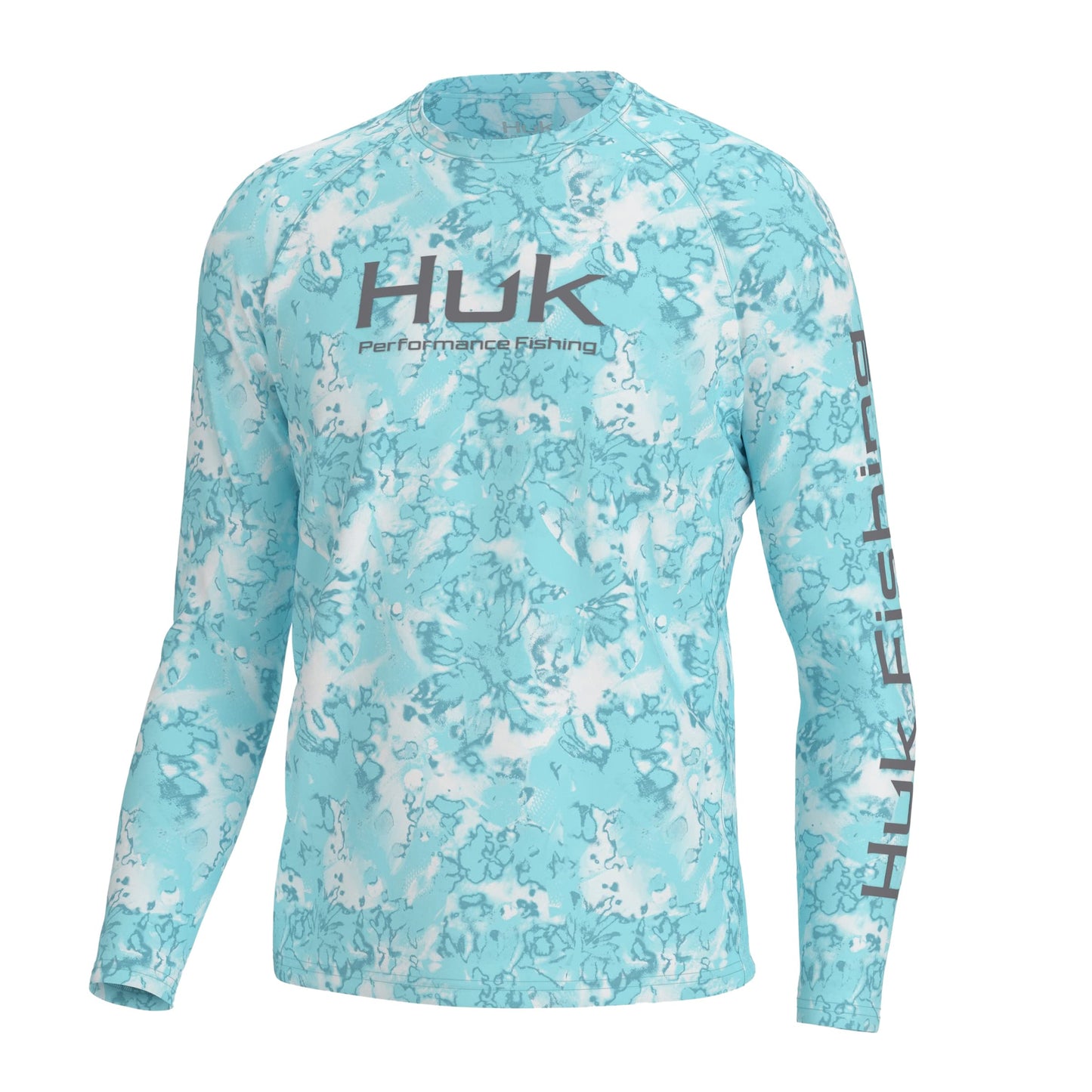 HUK Mens Pursuit Crew Long Sleeve Shirt, Sun Protecting Fishing Shirt