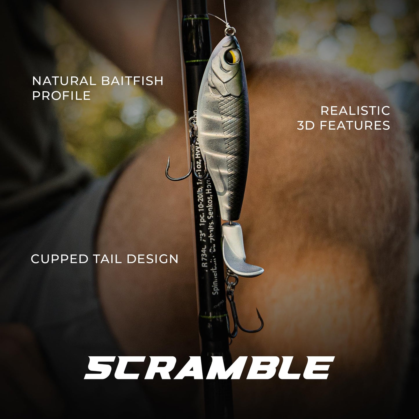 6th Sense – Scramble – Topwater Prop-Style Bait – Rotating Tail – Bass Fishing – Surface Sputter Action