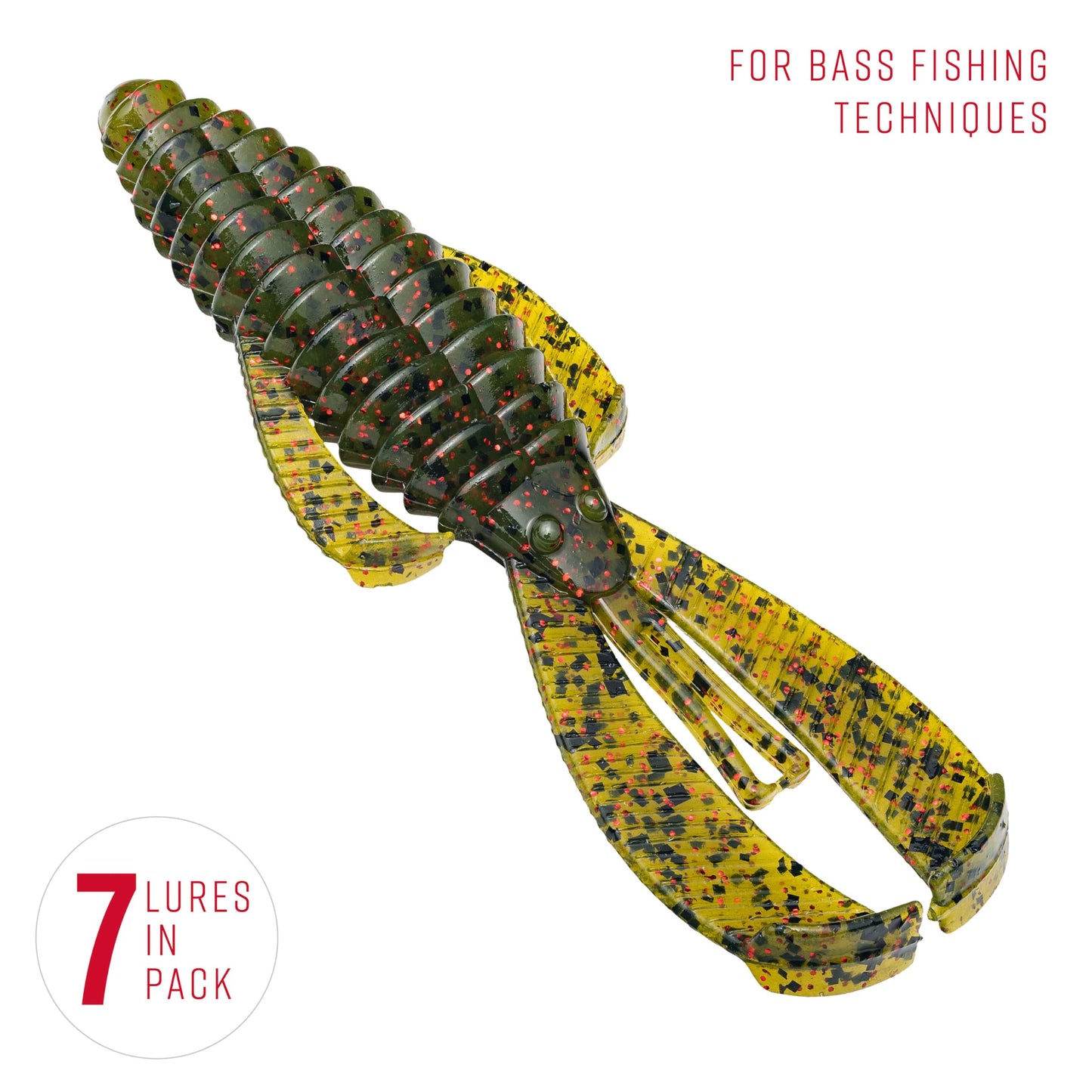 Strike King Rage Bug Fishing Lure, Soft Plastic Grub, Unique Design, Subtle Action