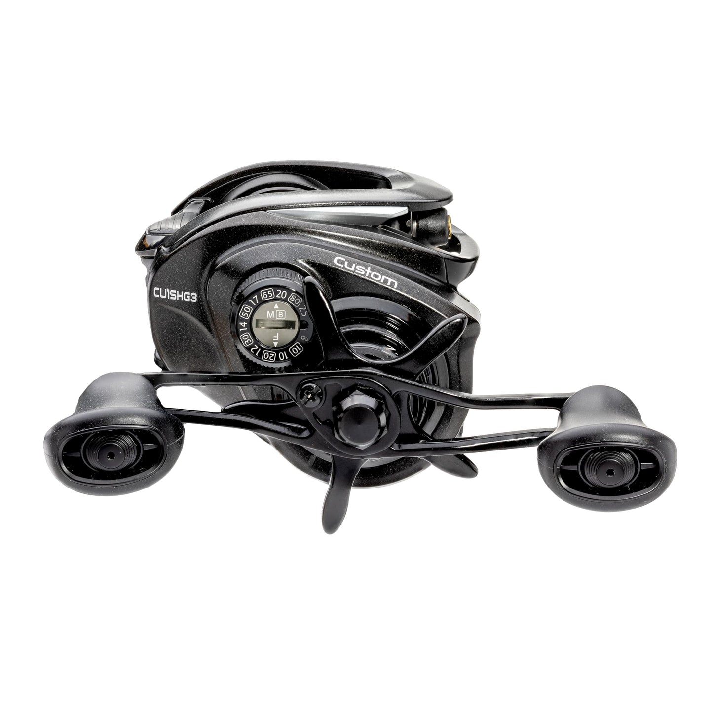 Lew’s Custom Baitcast Fishing Reel, 9+1 Bearings, Aluminum Frame and Sideplates, ParaMag RX Brake, Carbon Fiber Drag, Speed Gears, Black/Silver