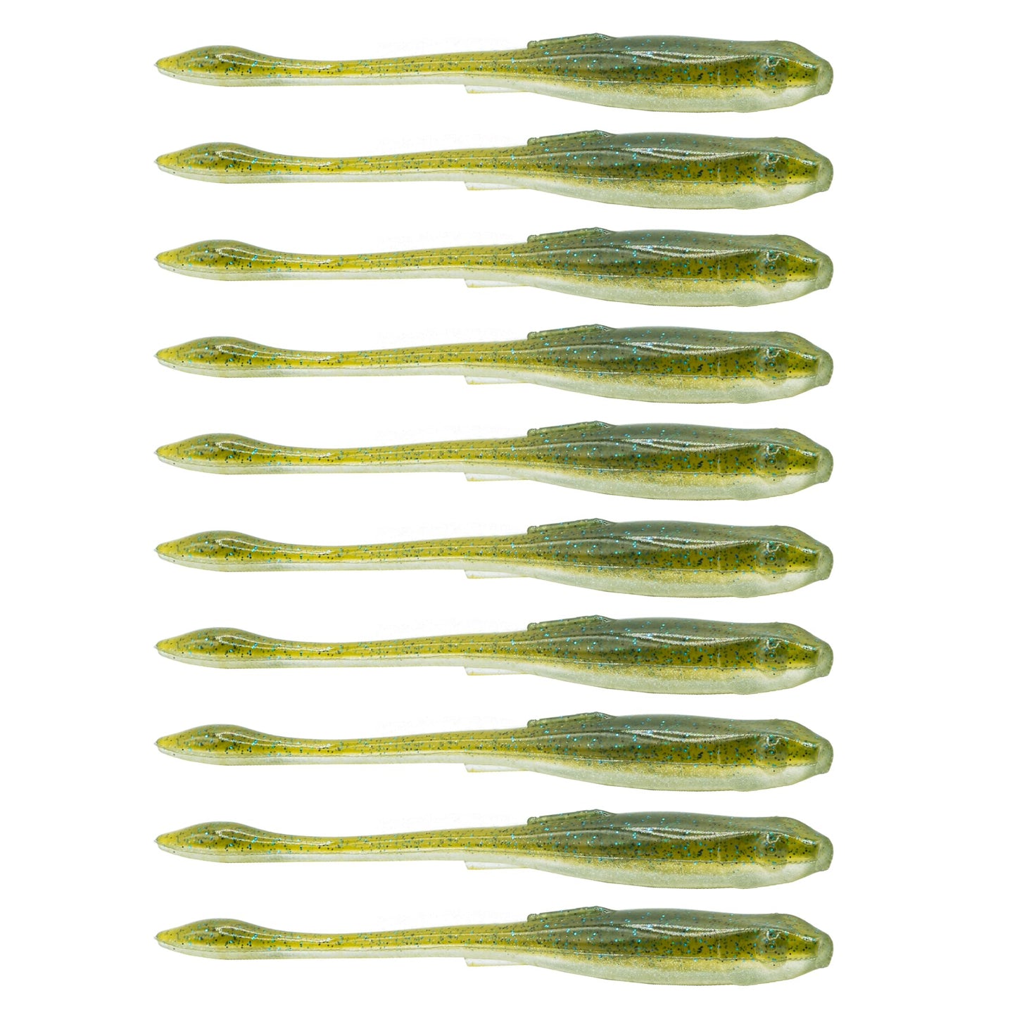 6th Sense Glitch – Soft Plastic Bass Lure, Flat Belly Design, Realistic Bait Fish Movement, Enhanced by Proprietary 6th Scent – 3.8 inch (10/pk) - Made in The USA