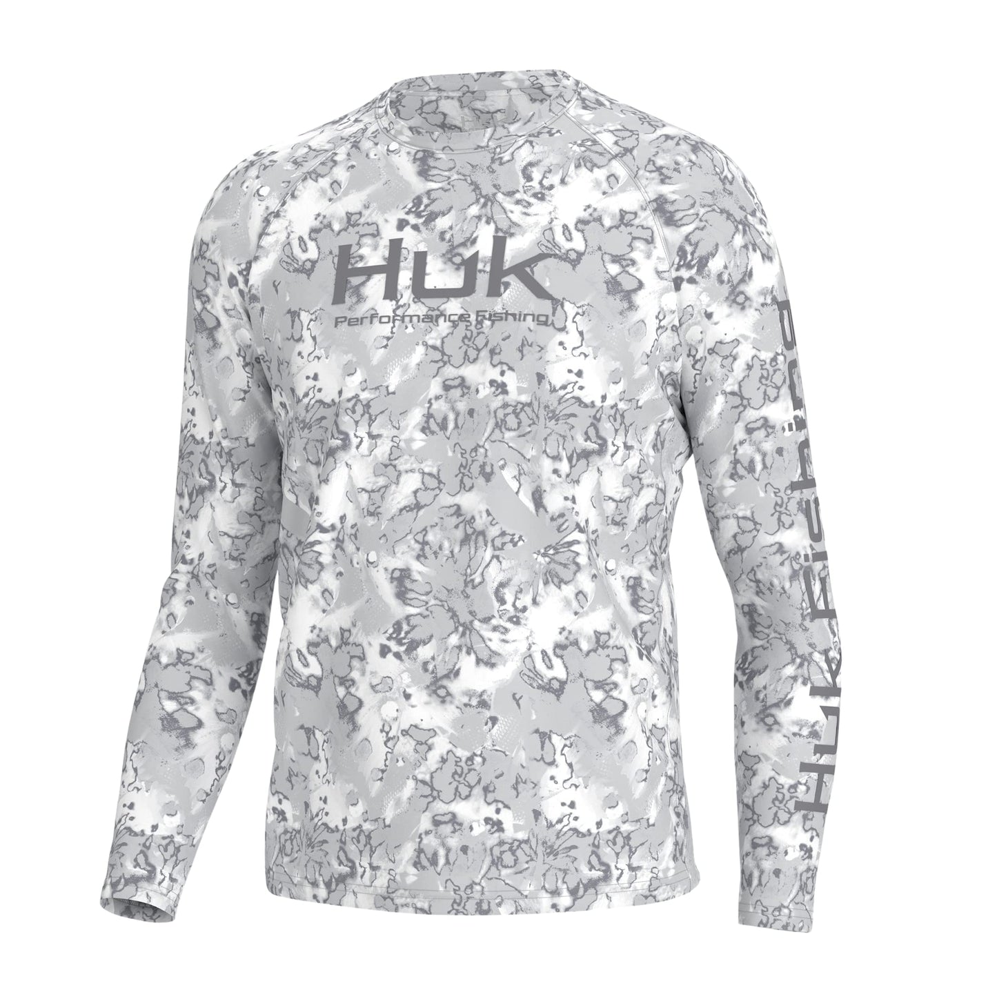 HUK Mens Pursuit Crew Long Sleeve Shirt, Sun Protecting Fishing Shirt