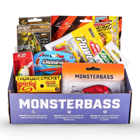 MONSTERBASS Fishing Mystery Box, Bass Fishing Kit - Best Lures Kit, Biggest & Best Tackle Mystery Box for Catching Smallmouth & Largemouth Bass