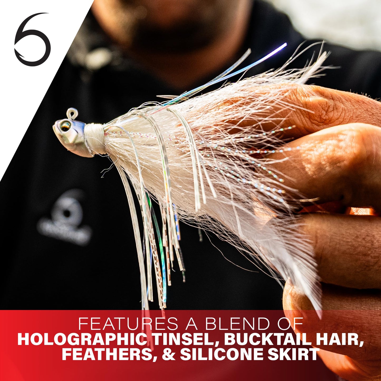 6th Sense – Flock Hair Jig – Hand-Tied Hair Jig – Bass Fishing – Designed with Josh Jones