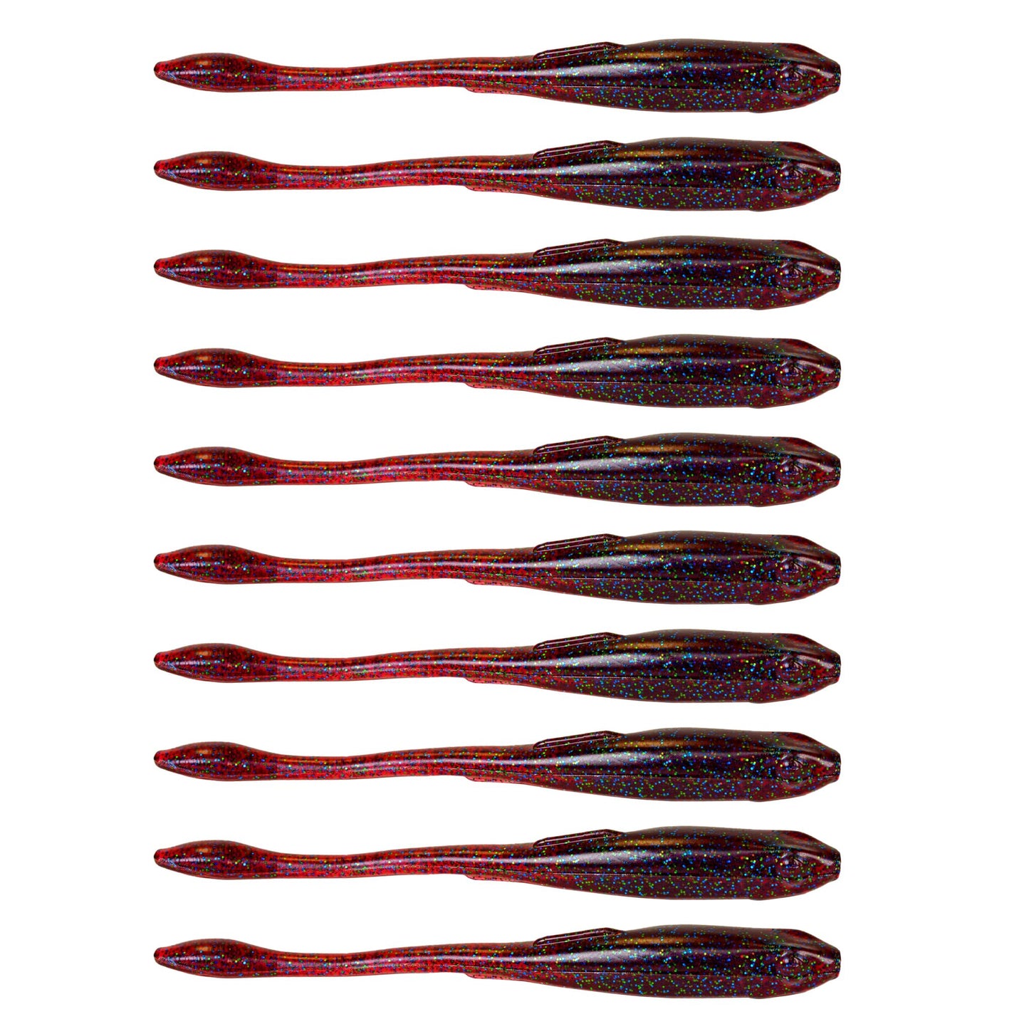 6th Sense Glitch – Soft Plastic Bass Lure, Flat Belly Design, Realistic Bait Fish Movement, Enhanced by Proprietary 6th Scent – 3.8 inch (10/pk) - Made in The USA