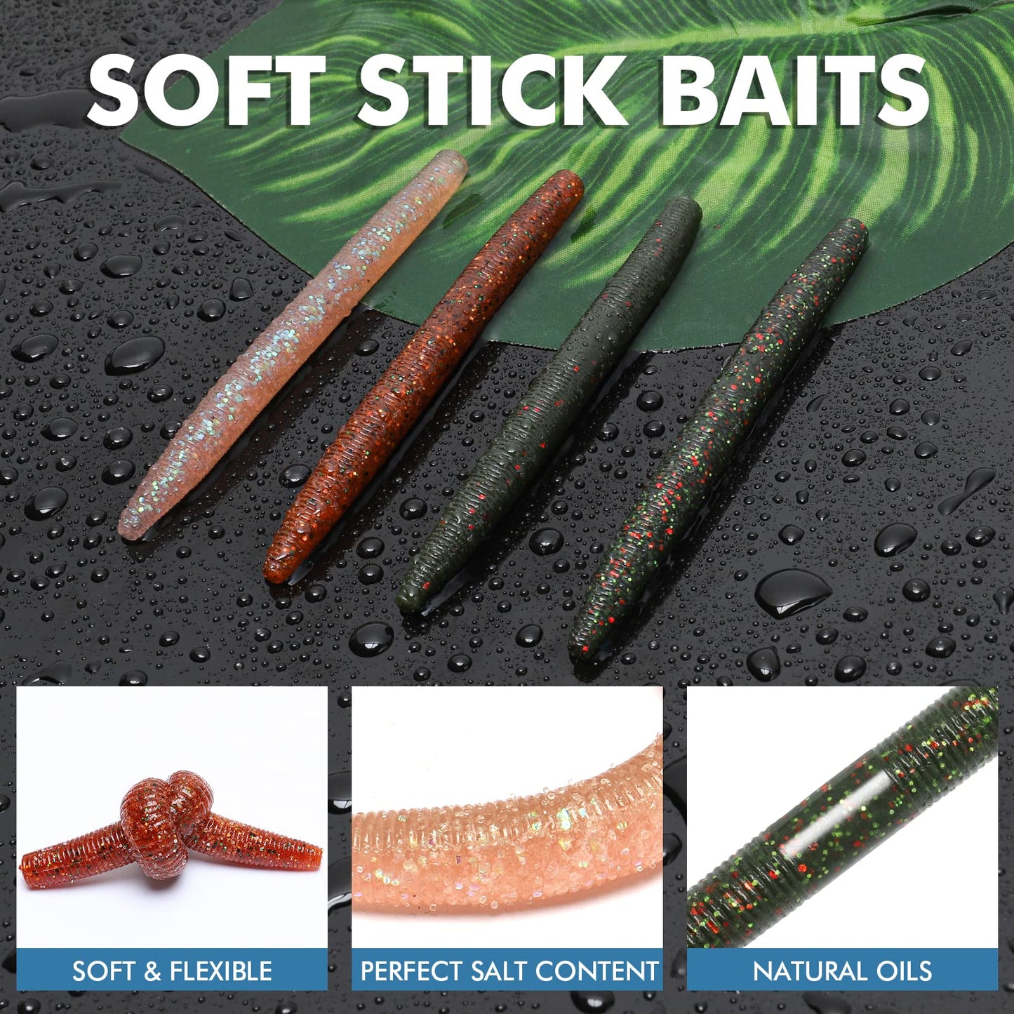 Gotour Weedless Soft Fishing Lures for Freshwater and Saltwater, Premium Pre-Rigged Jig Head Paddle Tail Swimbaits for Bass Fishing，Jigs Fishing Bait for Crappie Trout Walleye, Amazing Fishing Gifts