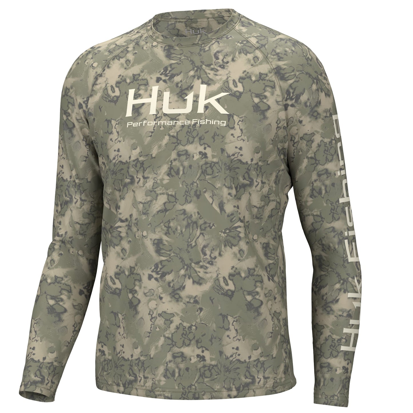 HUK Mens Pursuit Crew Long Sleeve Shirt, Sun Protecting Fishing Shirt