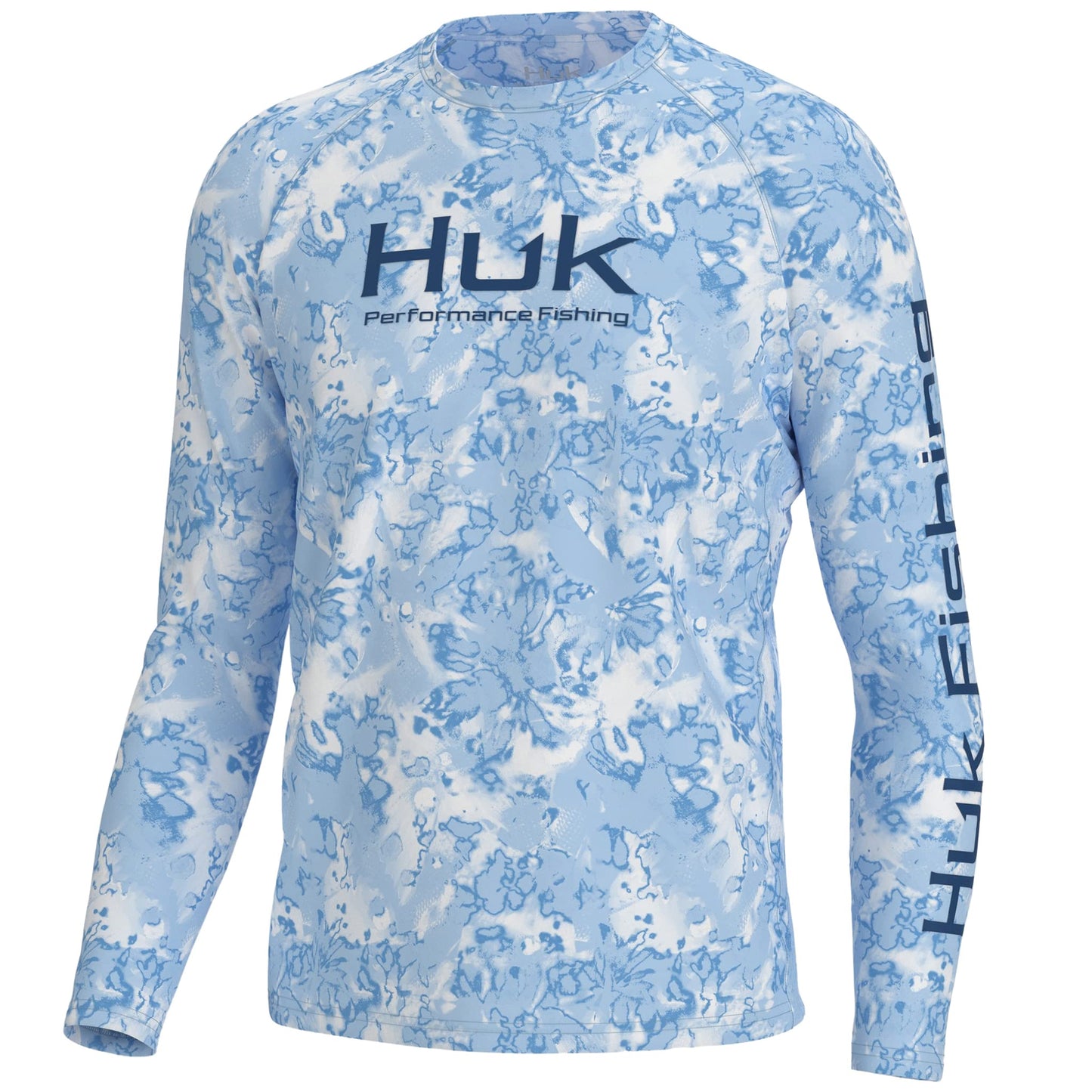 HUK Mens Pursuit Crew Long Sleeve Shirt, Sun Protecting Fishing Shirt
