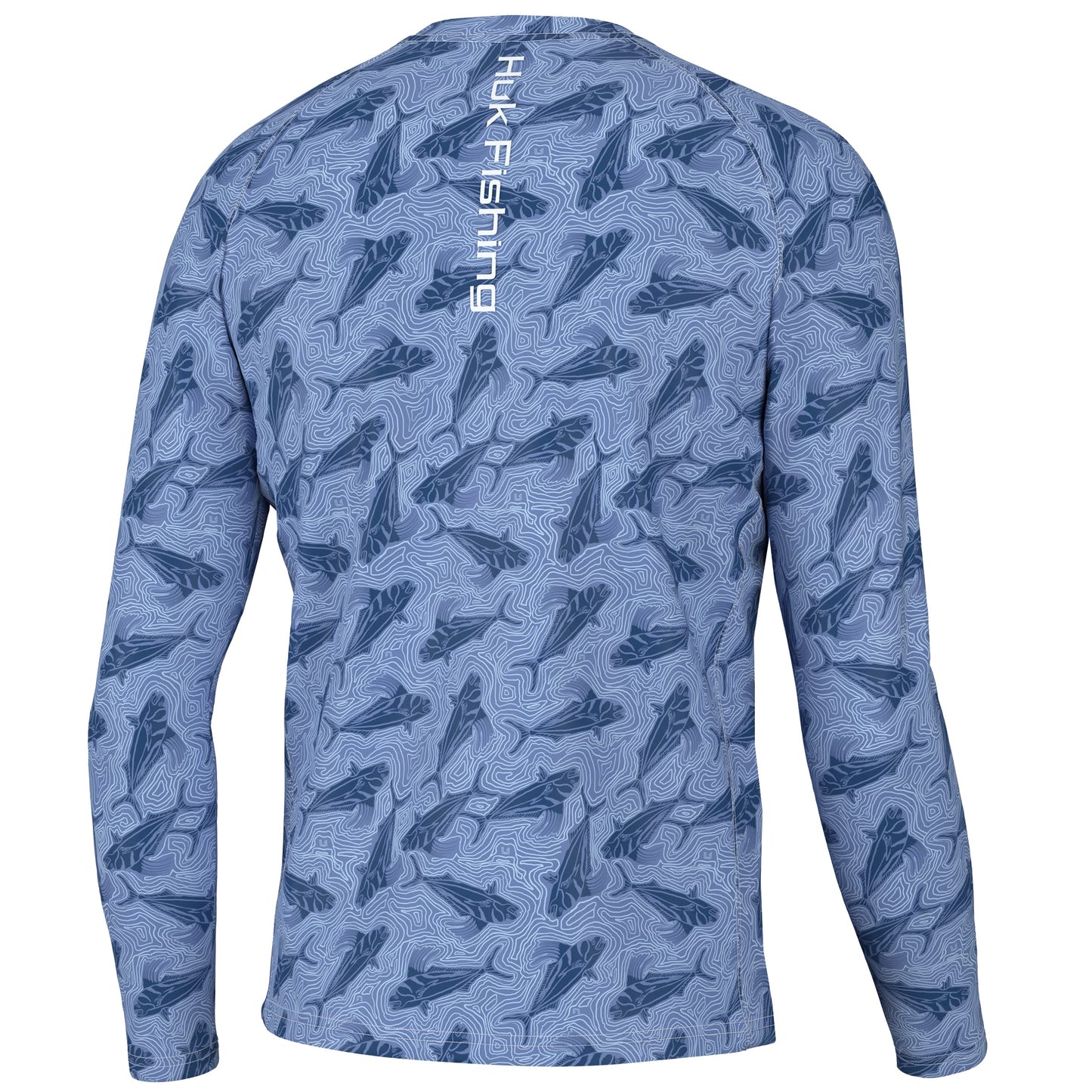 HUK Mens Pursuit Crew Long Sleeve Shirt, Sun Protecting Fishing Shirt