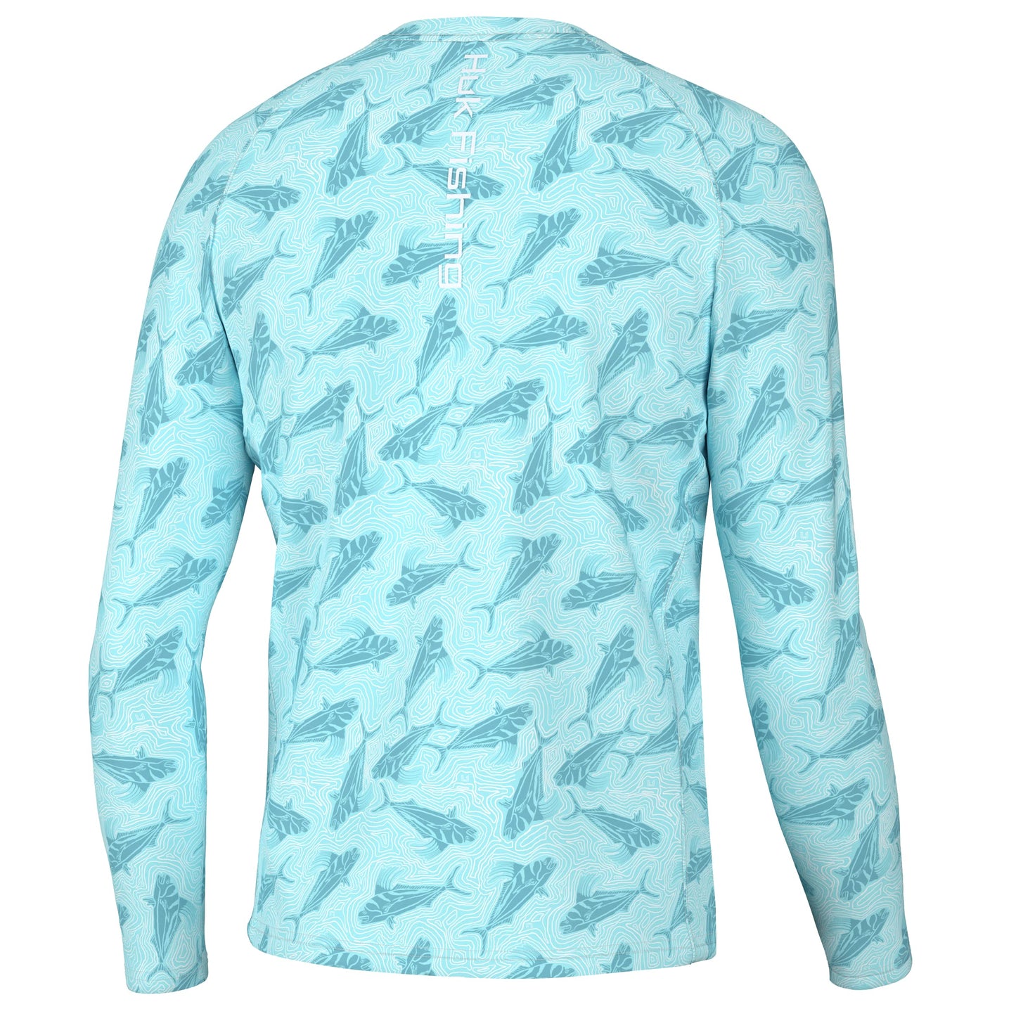 HUK Mens Pursuit Crew Long Sleeve Shirt, Sun Protecting Fishing Shirt