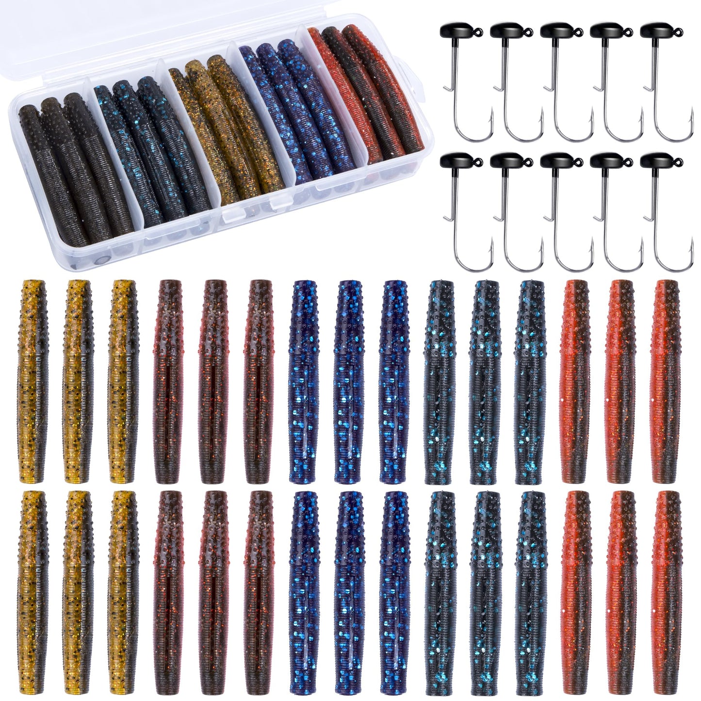 Finesse Ned Worms, TRD Baits Soft Plastic Fishing Lures